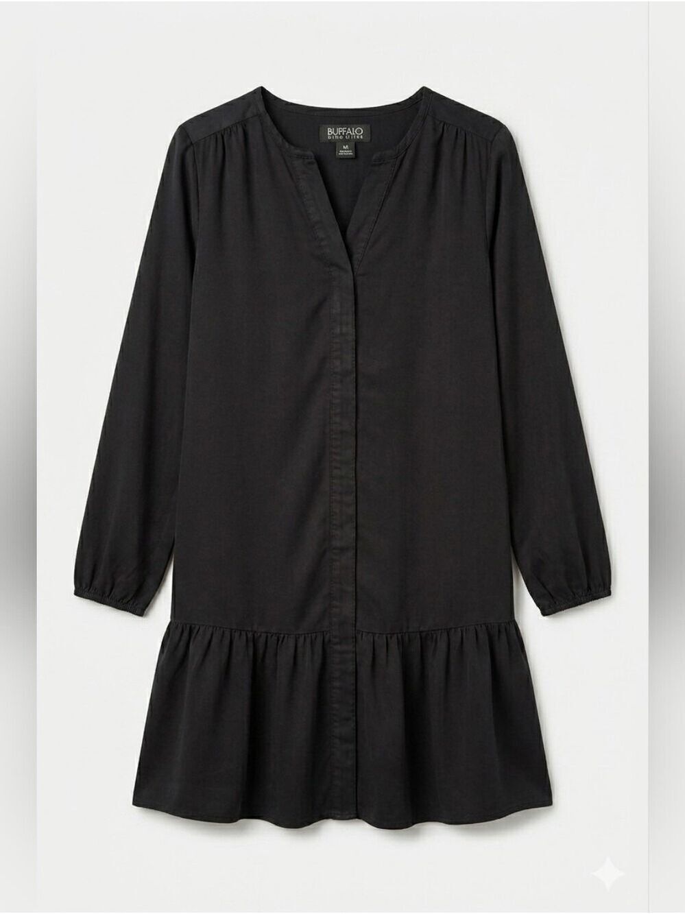 Buffalo David Bitton Black Long Sleeve Dress, Medium, NWT